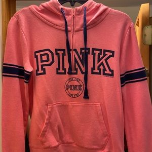PINK half zip hoodie